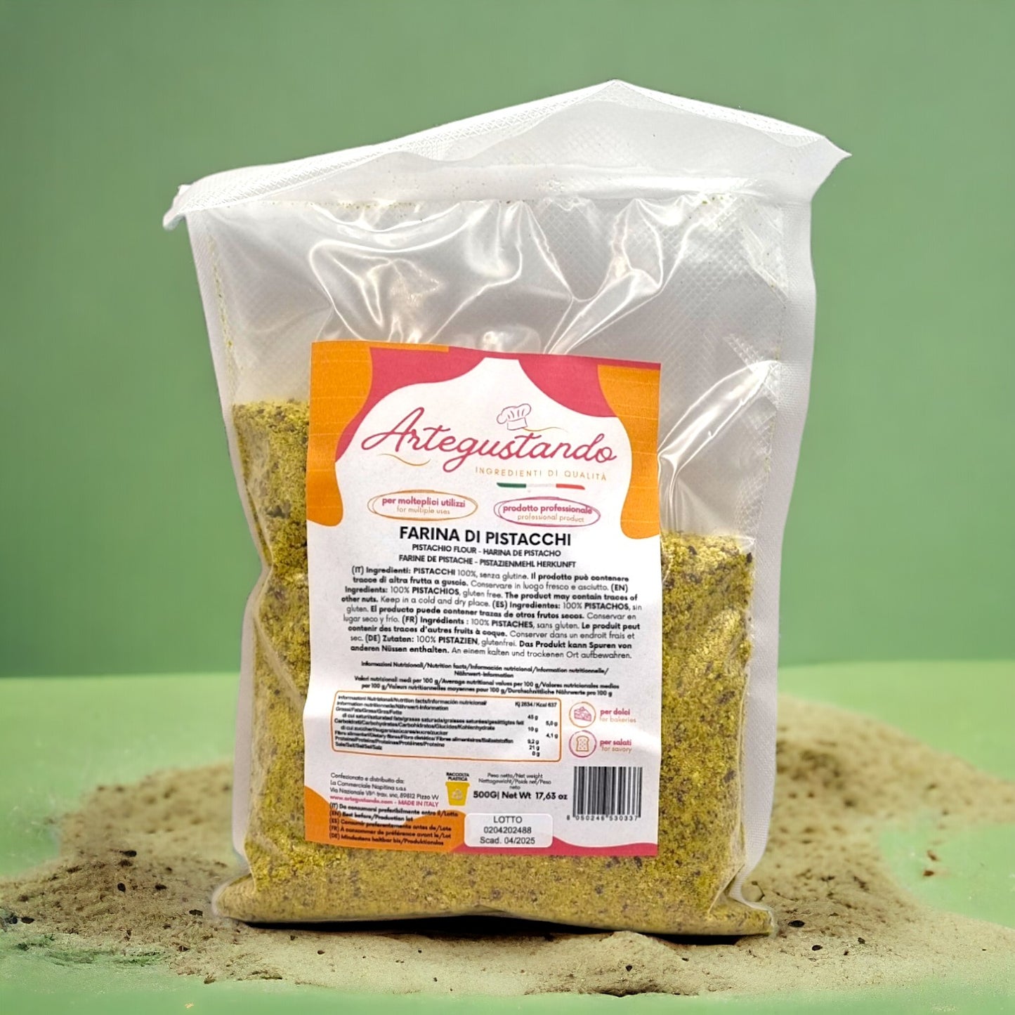 Farina di Pistacchio 100% 1 kg – Ideale per Dolci, Pasticceria e Gelato
