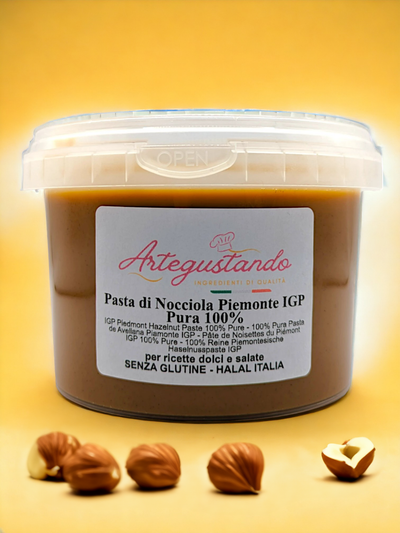 Pasta Nocciola Pura Piemonte Italia IGP Senza Glutine HALAL - da 250g a 1 kg