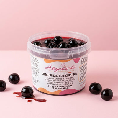 Amarene in Sciroppo 70% ArteGustando 500g – Amarene Sciroppate per Gelato, Dolci e Pasticceria