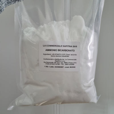Ammonio Bicarbonato Alimentare 1kg – Agente Lievitante per Dolci e Biscotti