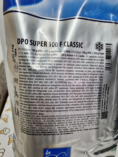 Base DPO Super 100 Classic – Aromitalia | Base Completa per Gelato alla Crema 2Kg