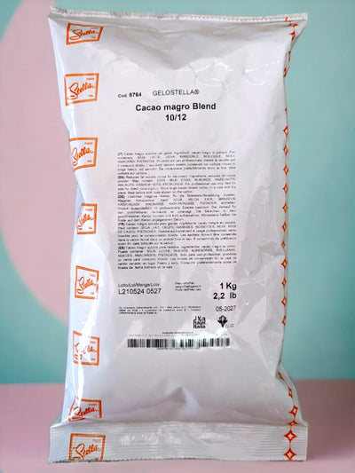 Sacchetto da 1 kg di cacao magro blend 10/12 Gelostella per gelateria e pasticceria