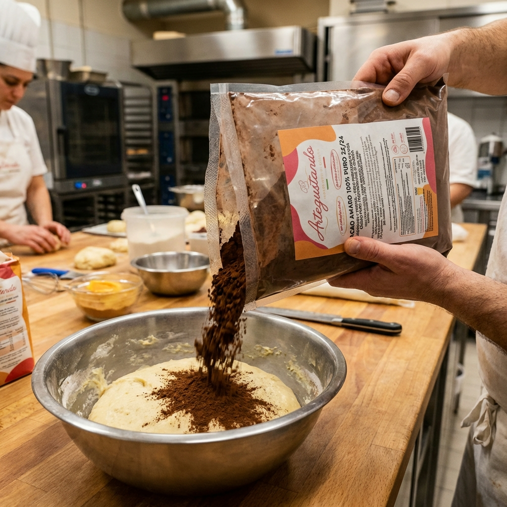 Cacao Amaro 100% Puro Professionale 22/24 Lavorato a Freddo - Cacao di Qualità 500g/1kg