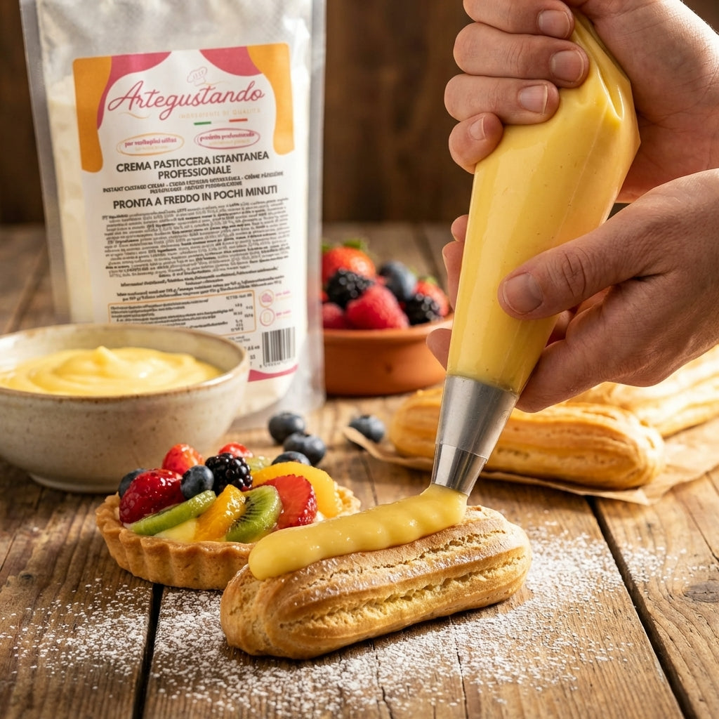 Crema Pasticcera Istantanea Professionale 500g – Pronta a Freddo in Pochi Minuti