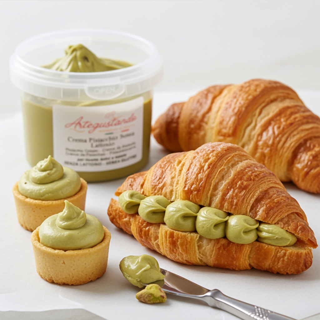 Crema Spalmabile al Pistacchio – Senza Lattosio e Glutine | da 500g a 5 kg