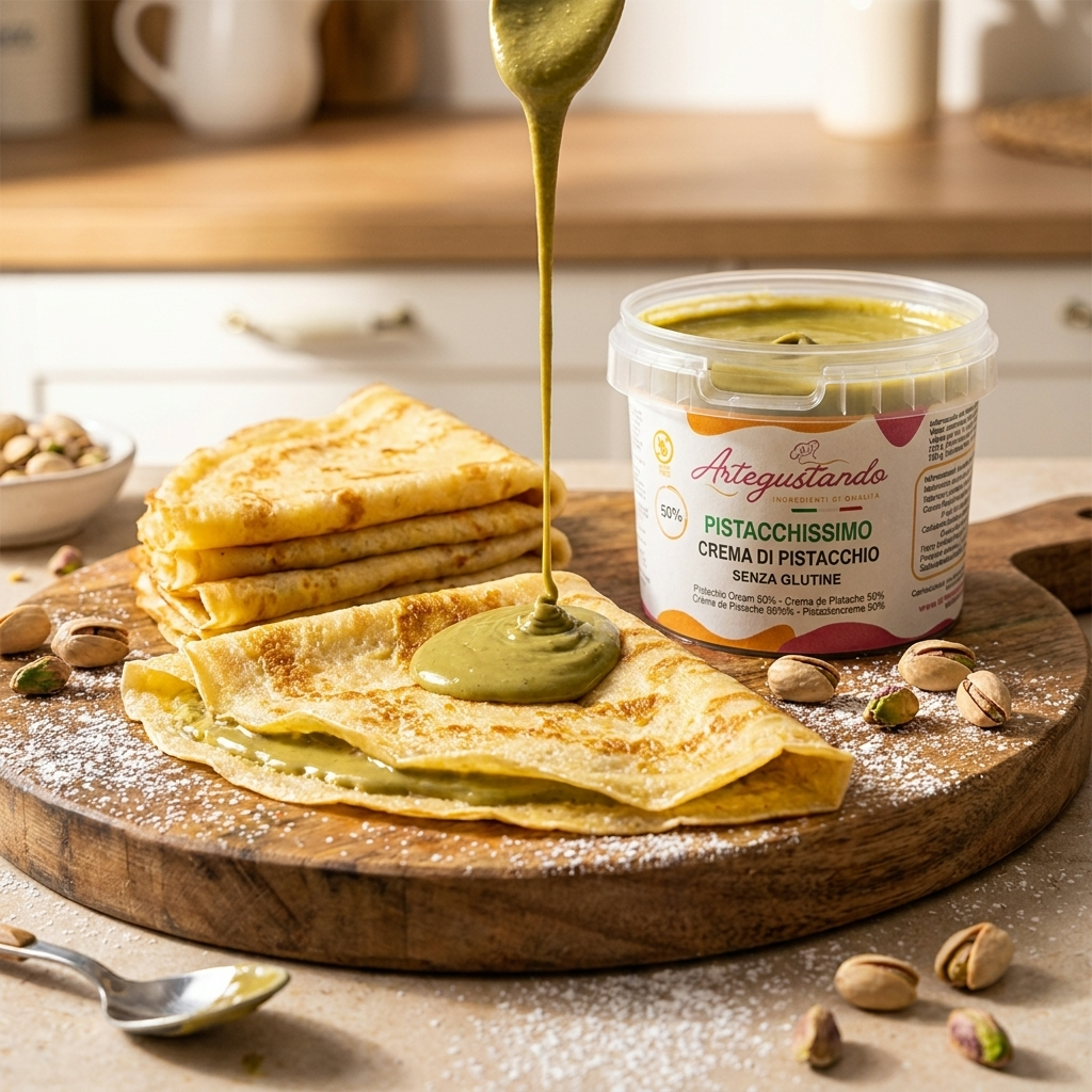 Crema Pistacchissimo 50% - Crema Spalmabile al Pistacchio Senza Glutine Italiana