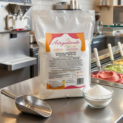 Glucosio disidratato in polvere 1 kg – Uso professionale per gelati e dolci