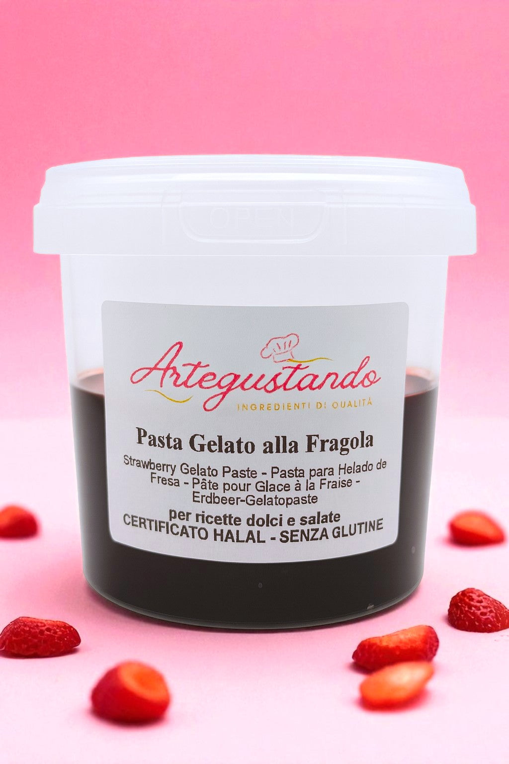 Pasta Fragola per Gelato e Dolci Senza Glutine - 250g/500g