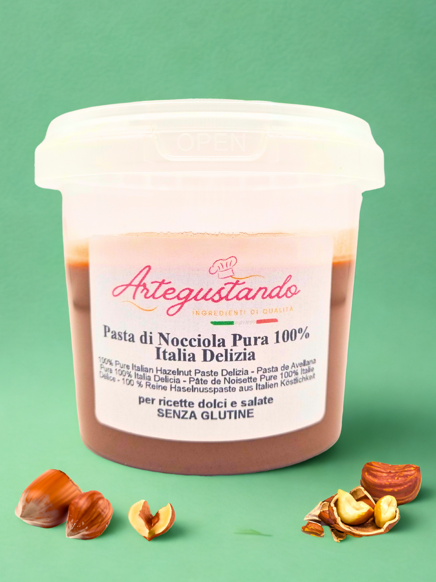 Pasta di Nocciola 100% Italia Delizia – 250g / 500g / 1 kg / 2 kg – Senza Glutine