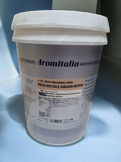 Pasta di Nocciola Sabauda Intensa – Aromitalia – 5 kg | Gusto Deciso e Tostato
