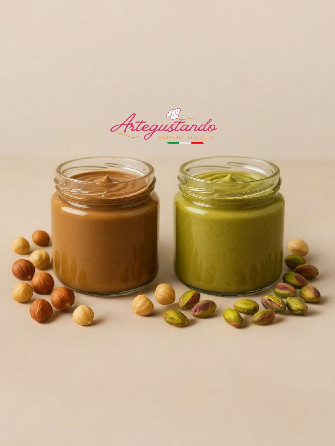 Offerta Convenienza – Pasta di Pistacchio Sicilia + Pasta di Nocciola Italia 500g