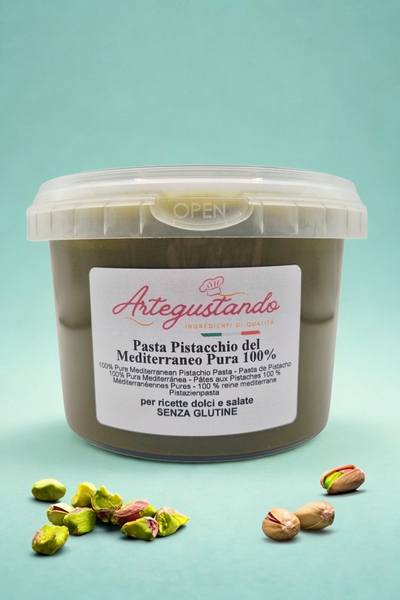 Pasta di Pistacchio Mediterraneo 100% Pura – Senza Glutine | da 250g a 2kg