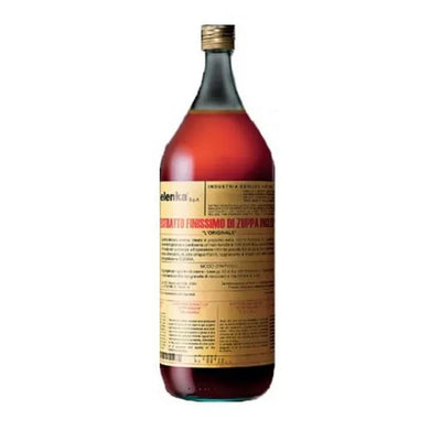 Bottiglia di estratto per zuppa inglese Elenka, liquido rosso per dolci e pasticceria.