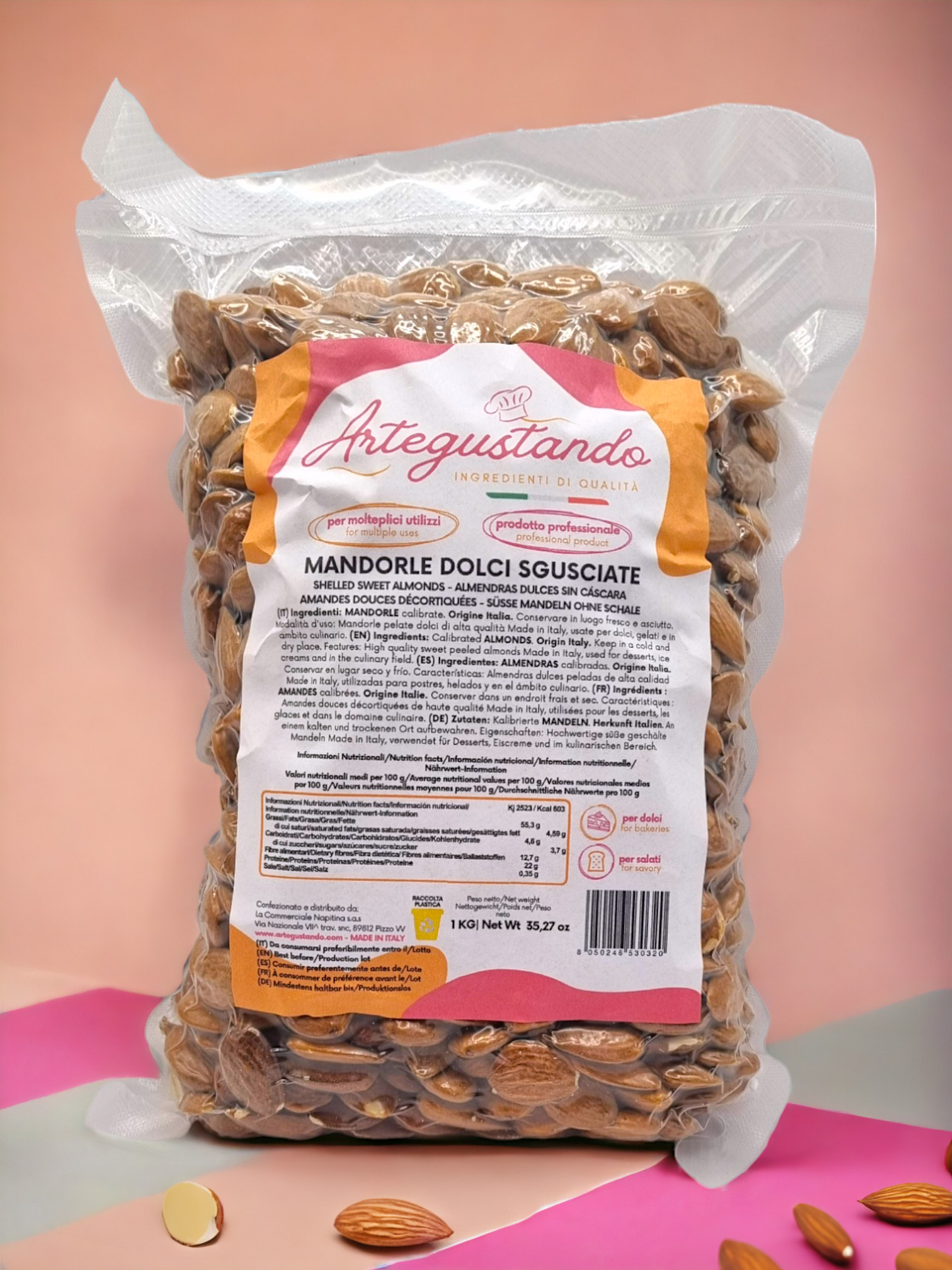 Mandorle Sgusciate Dolci Bari Calibrate 37/38 - da 500g a 1 kg