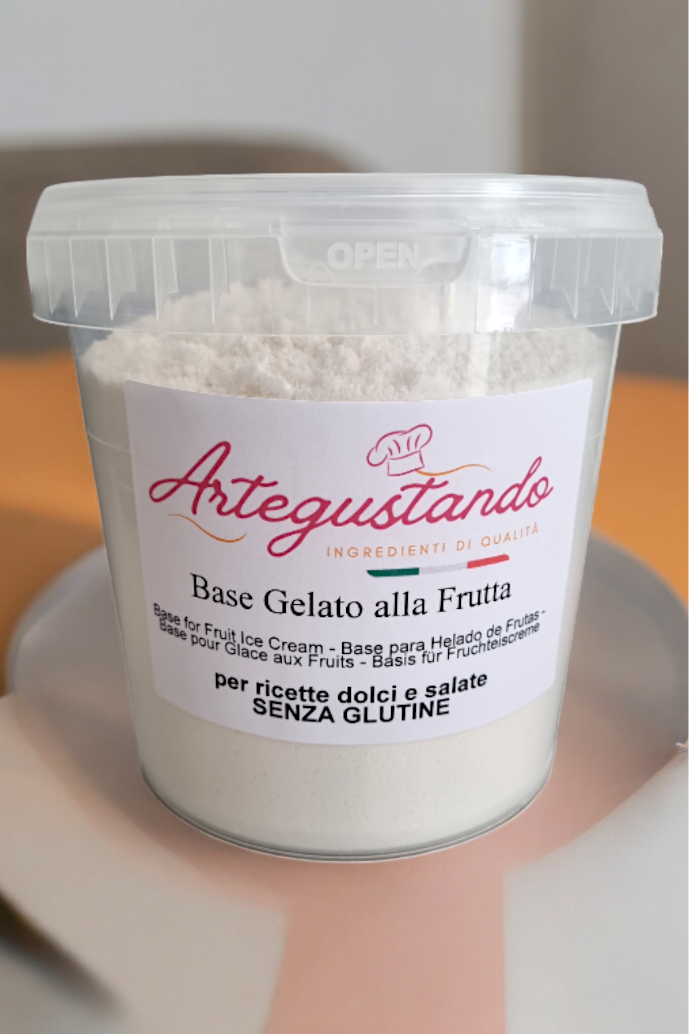 Base Gelato alla Frutta Italiana da 500g per Gelato Artigianale