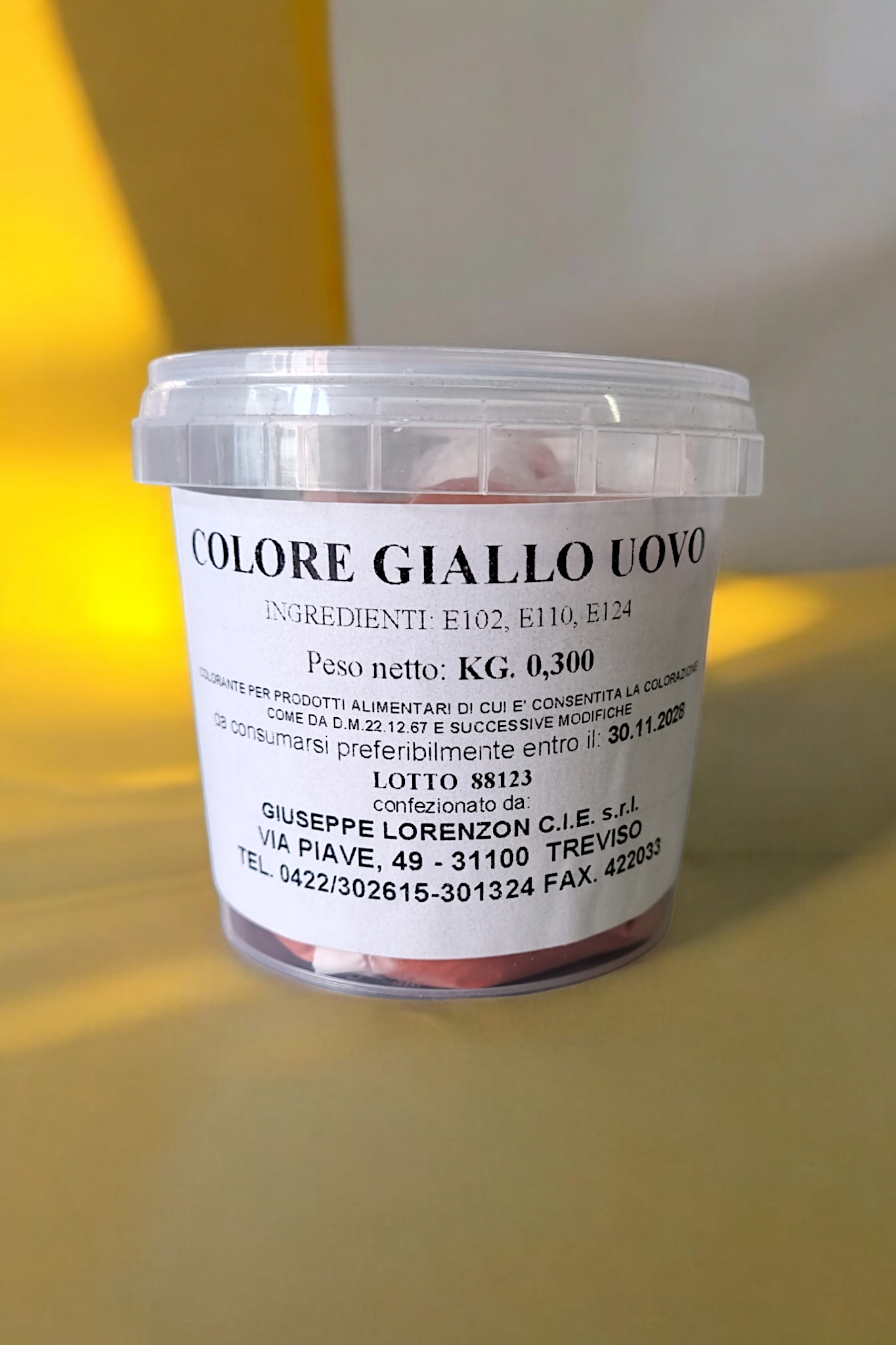 Colorante in Polvere Giallo Uovo Alimentare 300g