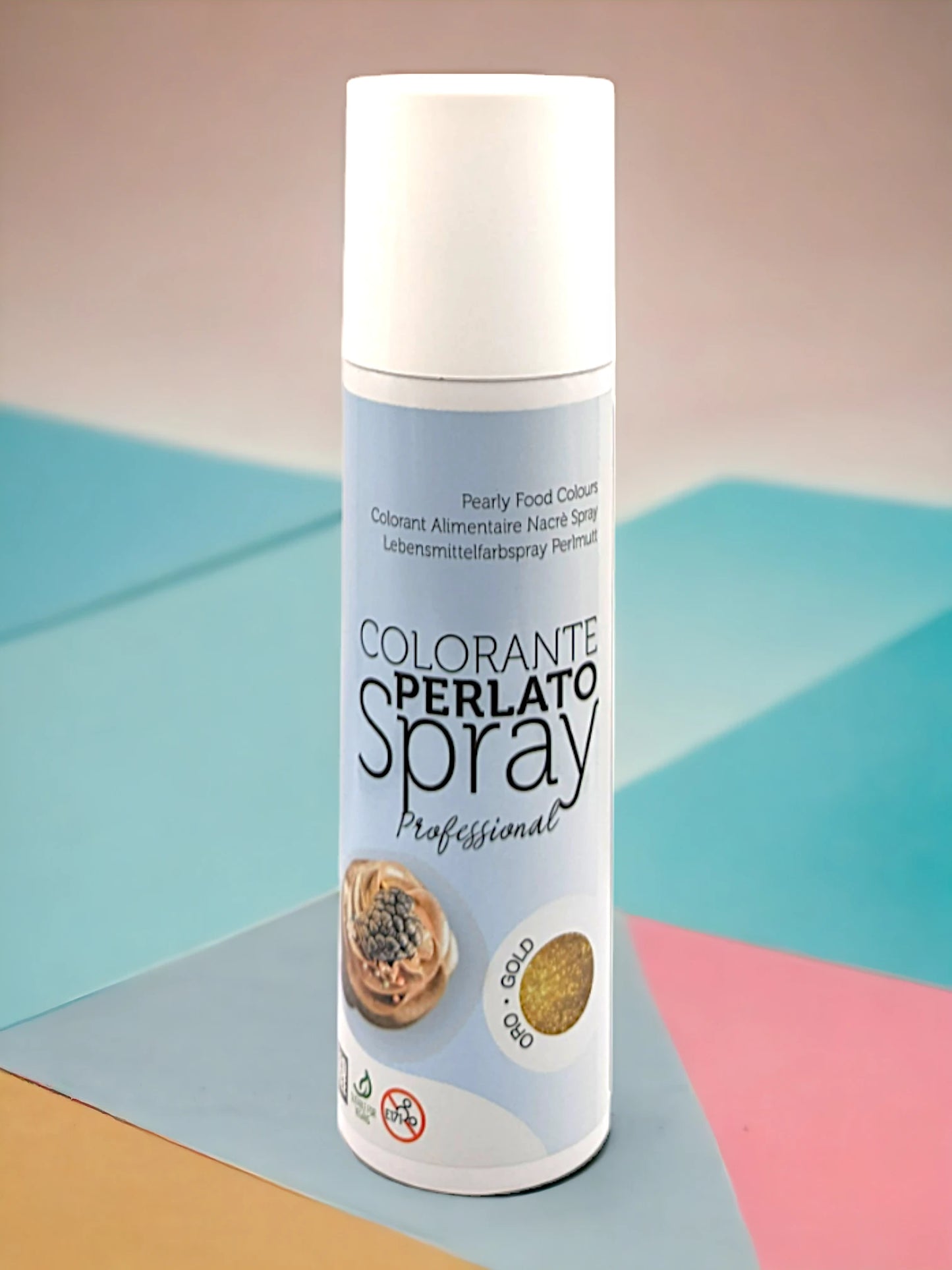 Colorante Alimentare Oro Perlato Spray Italiano - 250 ml