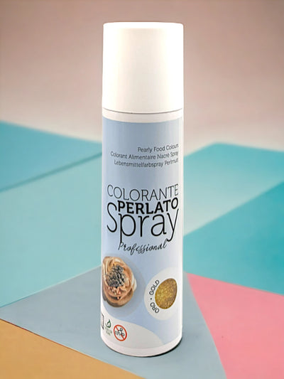 Colorante Alimentare Oro Perlato Spray Italiano - 250 ml
