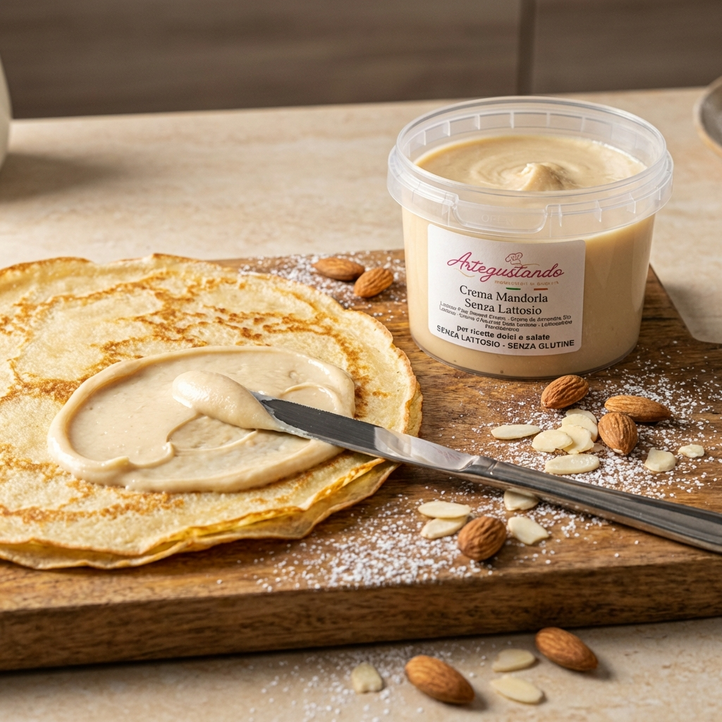 Crema Spalmabile alla Mandorla 500g Senza Lattosio e Senza Glutine – Prodotto Italiano