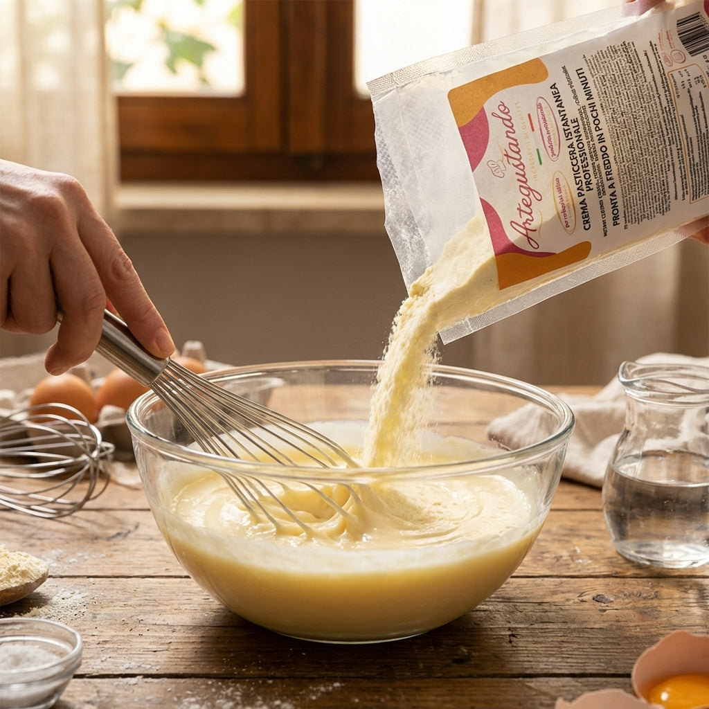 Crema Pasticcera Istantanea Professionale 500g – Pronta a Freddo in Pochi Minuti