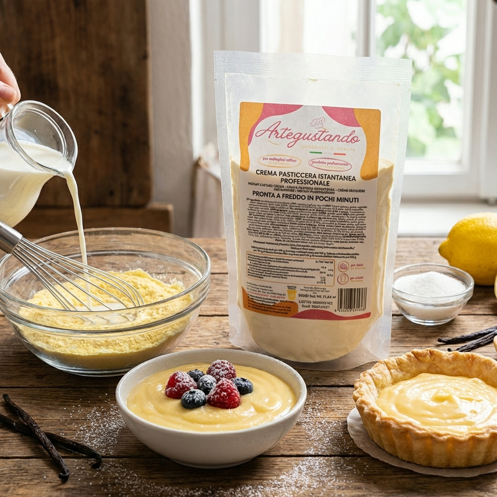 Crema Pasticcera Istantanea Professionale 500g – Pronta a Freddo in Pochi Minuti