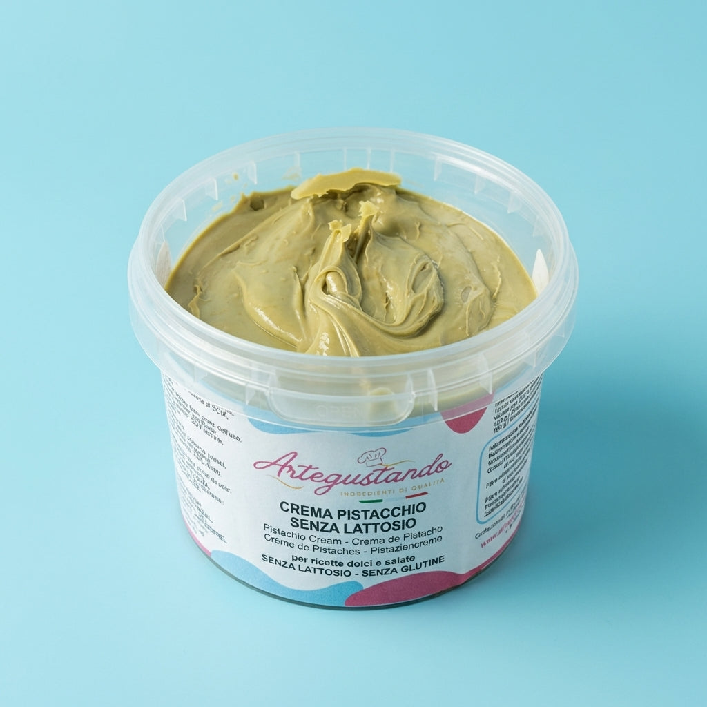 Crema Spalmabile al Pistacchio – Senza Lattosio e Glutine | da 500g a 5 kg