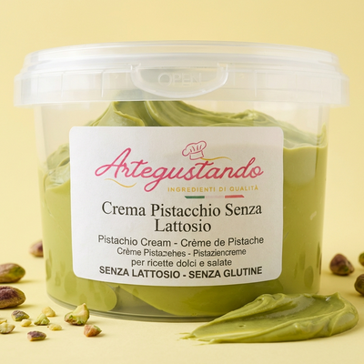 Crema Spalmabile al Pistacchio – Senza Lattosio e Glutine | da 500g a 5 kg
