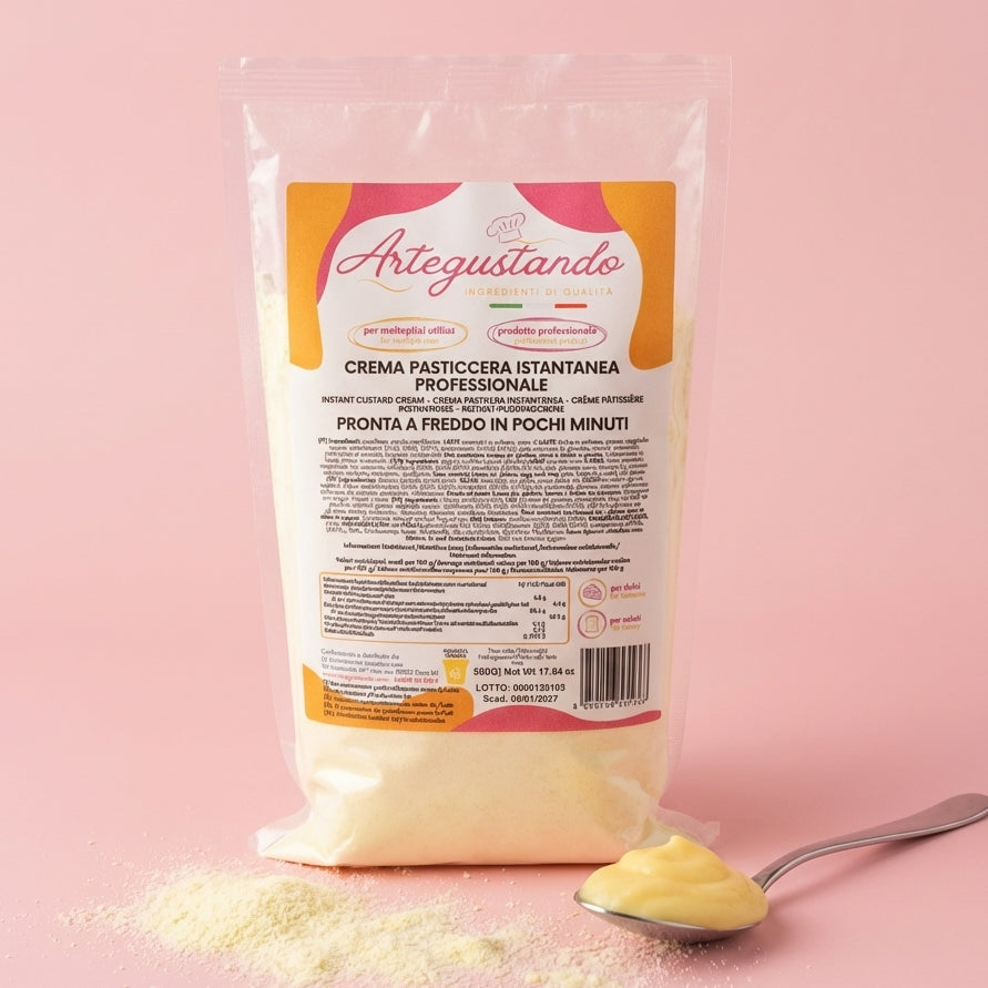 Crema Pasticcera Istantanea Professionale 500g – Pronta a Freddo in Pochi Minuti