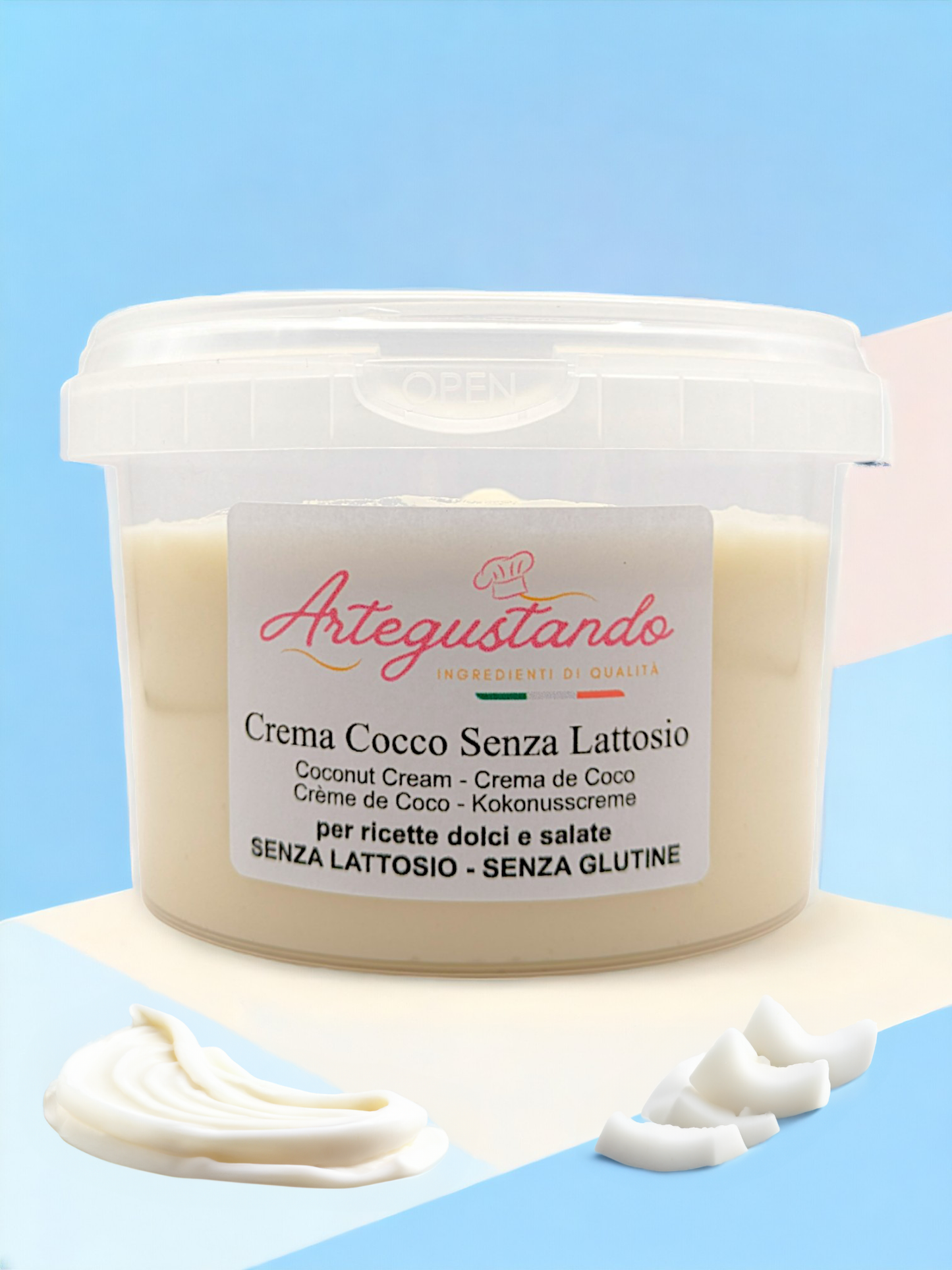 Crema Pistacchio Senza Lattosio, Cocco e Nocciola e Cacao - Kit Creme Senza Lattosio