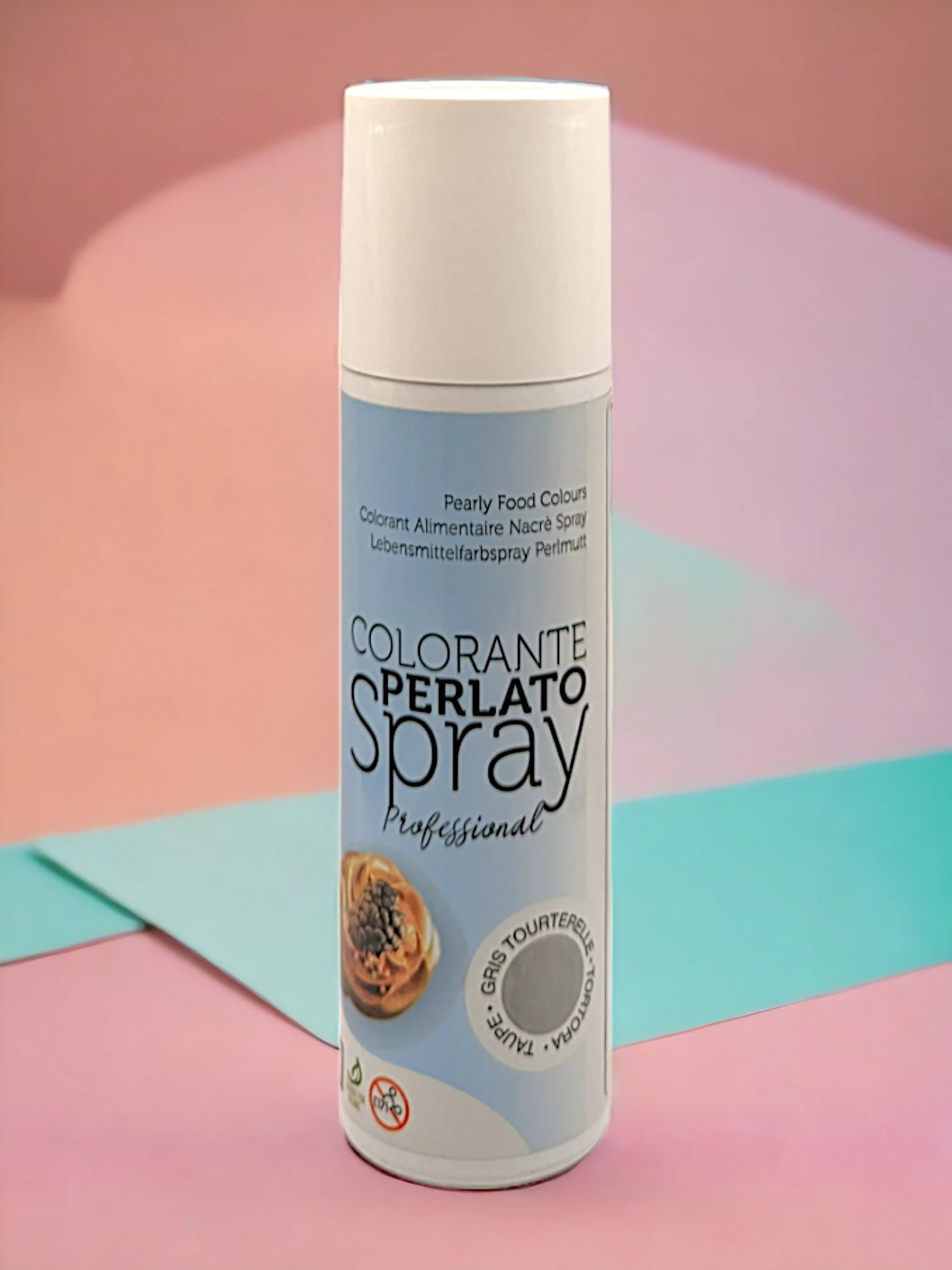 Colorante Alimentare Grigio Tortora Perlato Spray Italiano - 250 ml