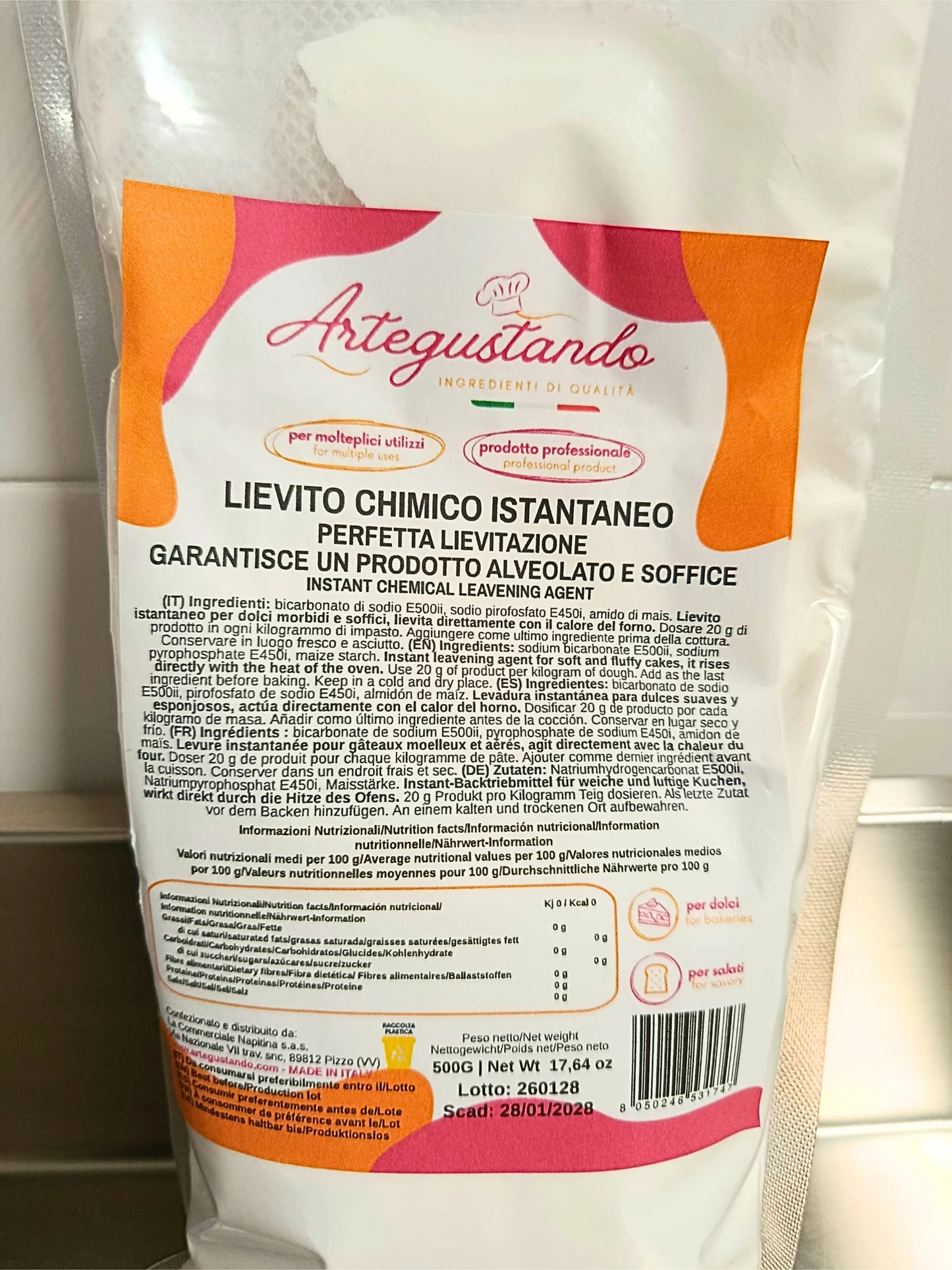 Lievito Chimico Istantaneo Senza Glutine 500g / 1kg – Per Dolci Soffici