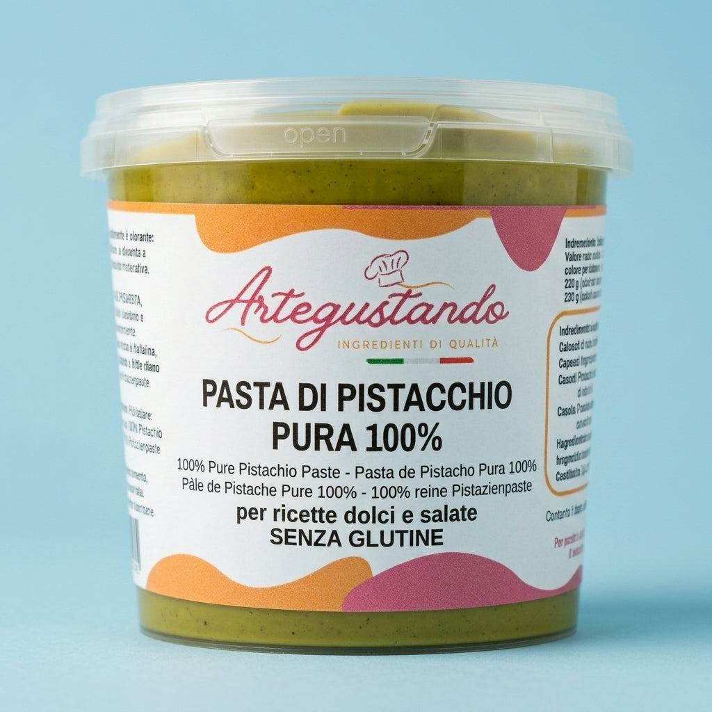 Pasta Pura di Pistacchio per Dolci, Gelato e Salato – 250g / 500g