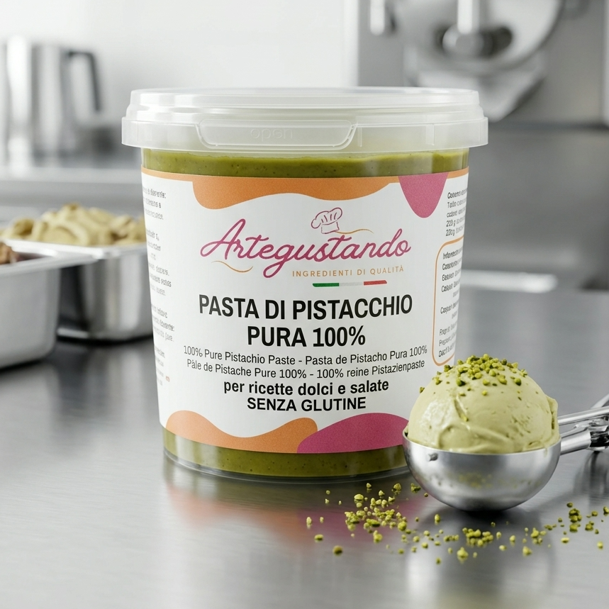 Pasta Pura di Pistacchio per Dolci, Gelato e Salato – 250g / 500g