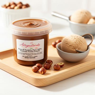 Pasta di Nocciola 100% Pura – Tonda Gentile Piemonte – 250g / 500g – Senza Glutine