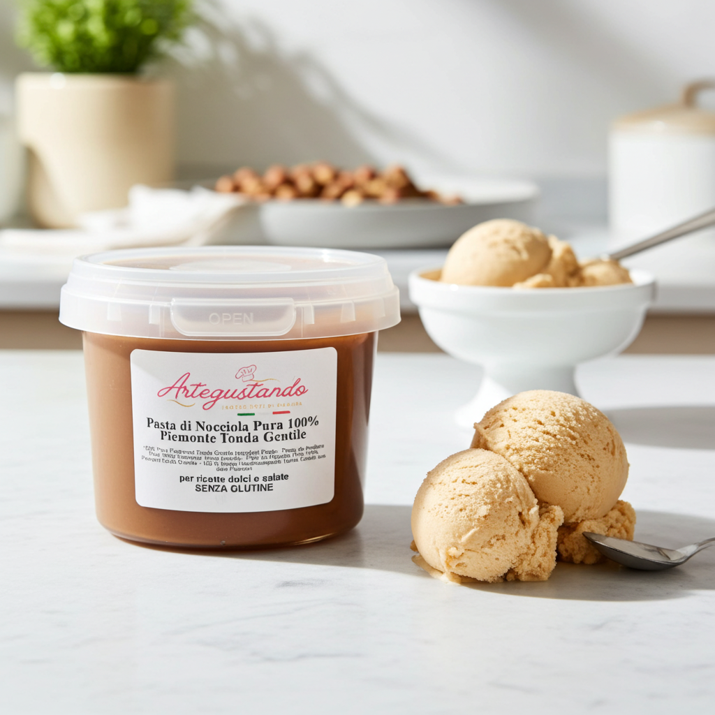 Pasta di Nocciola 100% Pura – Tonda Gentile Piemonte – 250g / 500g – Senza Glutine