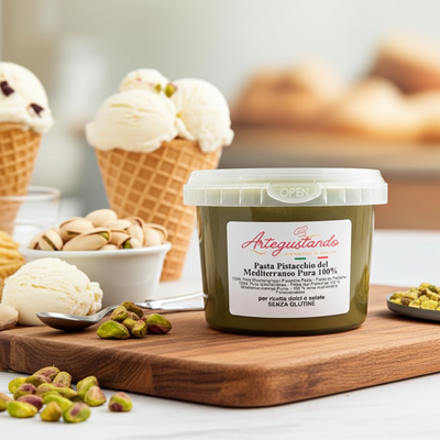 Pasta di Pistacchio Mediterraneo 100% Pura – Senza Glutine | da 250g a 2kg