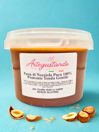 Pasta di Nocciola 100% Pura – Tonda Gentile Piemonte – 250g / 500g – Senza Glutine
