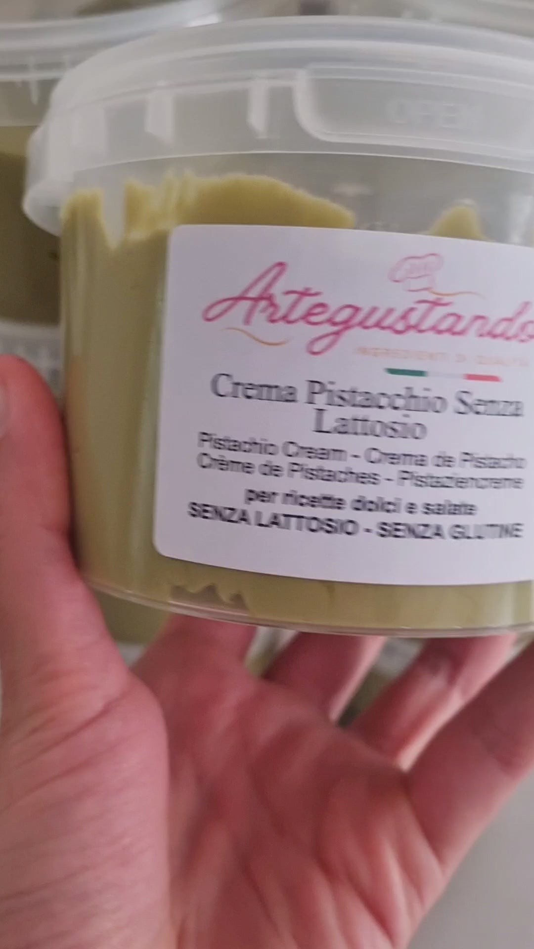 crema pistacchio senza lattosio